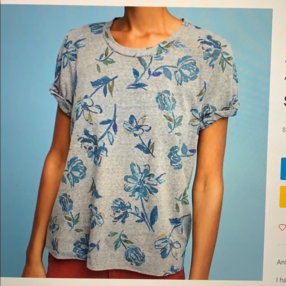 Anthropologie faded flower t-shirt